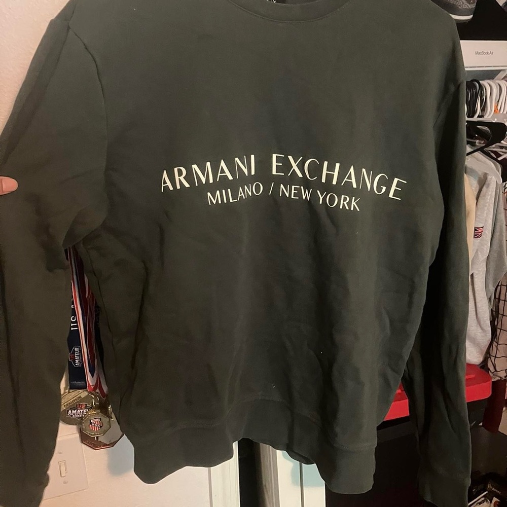 Armani Exchange Olive Crewneck